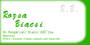 rozsa biacsi business card